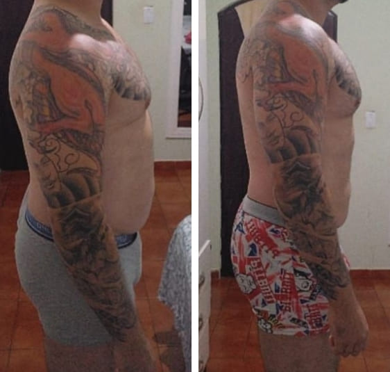 Perdeu 8kg de , uma baita recomposição corporal conseguindo manter um bom volume muscular.